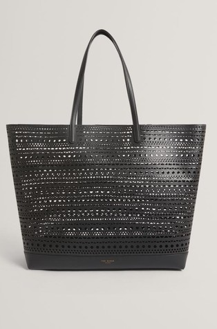 Velika usnjena tote torba s perforacijami