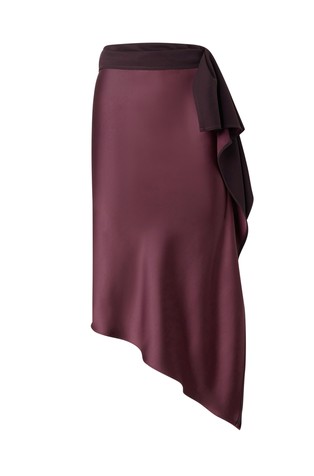 Asimetrično satenasto pencil krilo