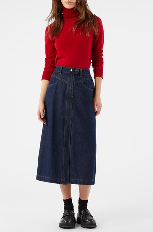 Midi denim krilo