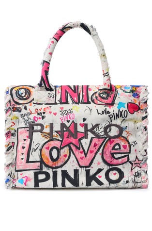 Platnena shopper torba z napisi