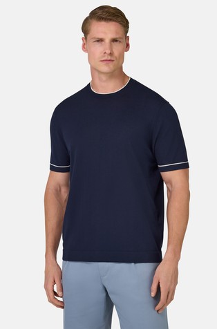 Cotton Crêpe Knit T-Shirt