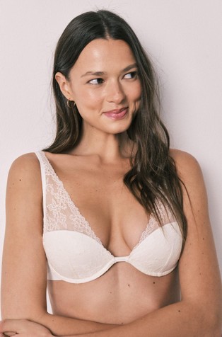 Lace halterneck bra