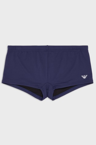 EMPORIO ARMANI Square leg swimsuit with embroidered eagle Dark Blue 4