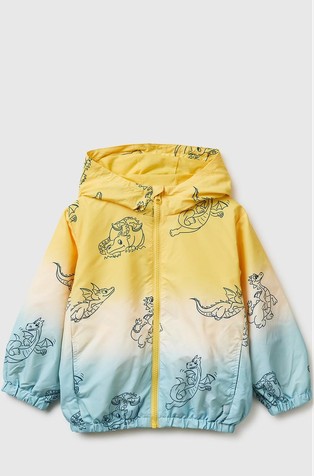 Jakna s kapuco in vzorcem dinozavrov