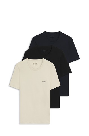 Paket 3 bombažnih spodnjih majic s kratkimi rokavi