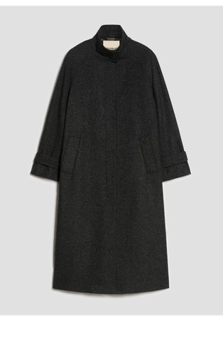 Wool-blend midi coat