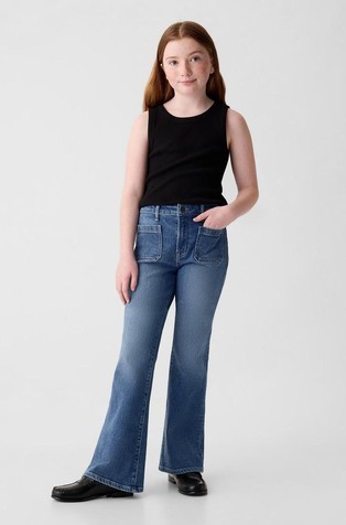 Jeans hlače na zvonec za deklice