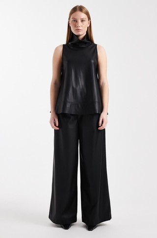 TSTESA coated pleated trousers