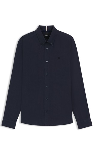 Slim-fit shirt in linen