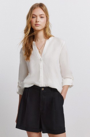 Linen blend shirt