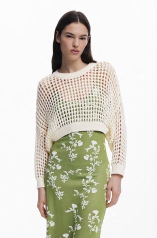 DESIGUAL 2-in-1 midi dress Green / Beige 8