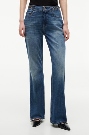 Flared Jeans with Decorative Details