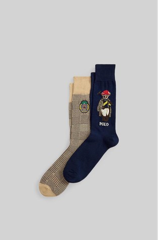 Polo Bear & Crest Trouser Sock 2-pack