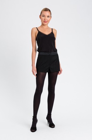 Silk blend crêpe de Chine top