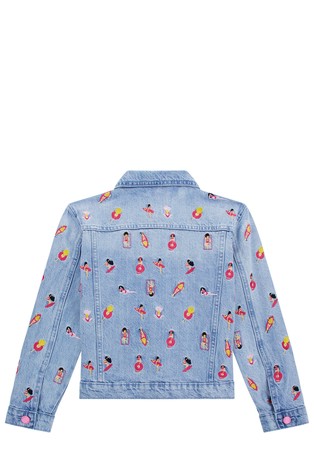 GUESS Denim jacket with embroideries Blue 2