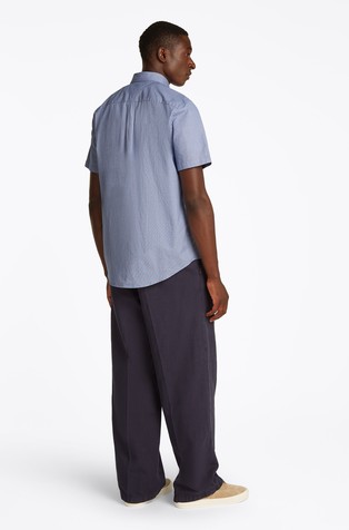 TOMMY HILFIGER TH Flex srajca s kratkimi rokavi in mikro pepita vzorcem Modra - Blue 2