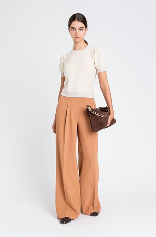 Wide leg trousers with pleats