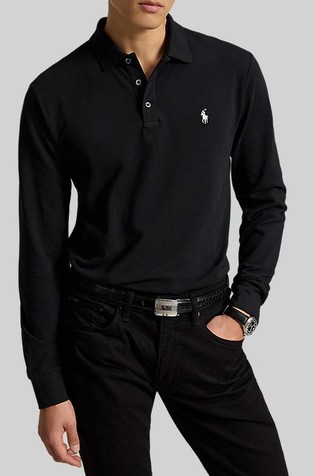 Custom Slim fit Stretch Mesh Polo Shirt