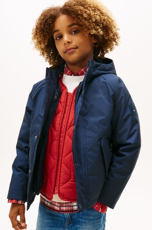 2-v-1 bunda s kapuco in odstranljivim brezrokavnikom