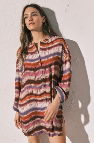 Tie-dye dress in viscose