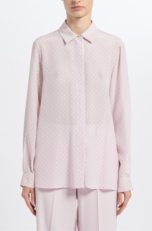 Vzorčasta svilena srajca