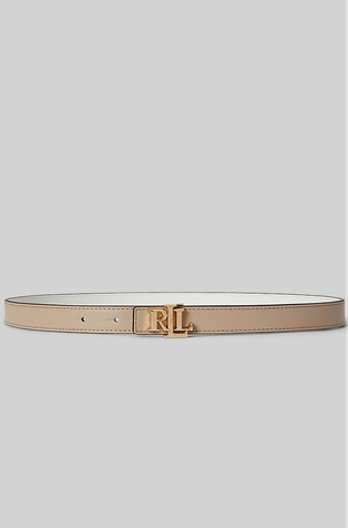 Ozek obojestranski logo usnjen pas