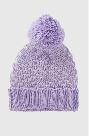 Knitted beanie with pom pom
