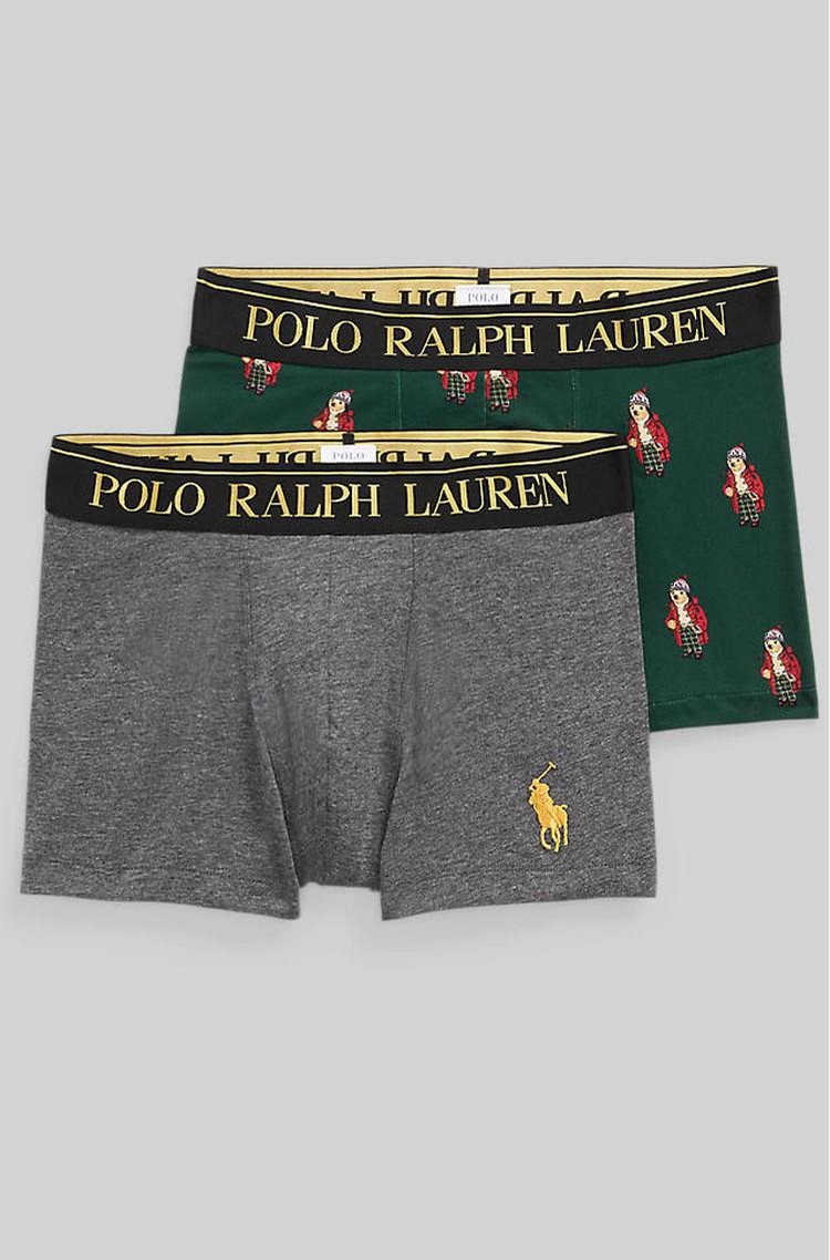 RALPH LAUREN Paket 2 boksaric iz raztegljivega bombaža Večbarvna - Gb Chcl Heather / Col Green Aob 