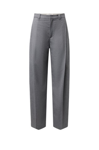 Trousers with deep pleats