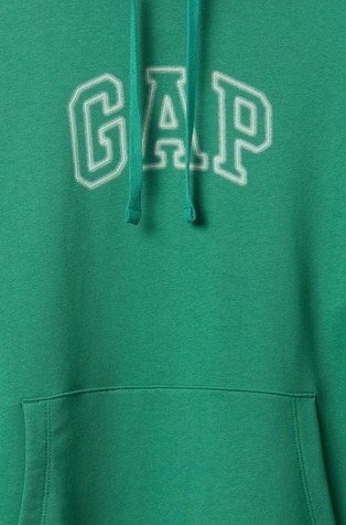 GAP Gap logo moški pulover s kapuco Zelena - Irish Clover 4