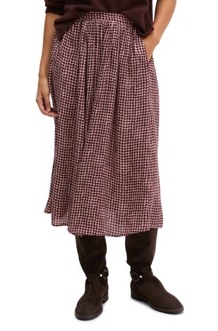 Patterned viscose skirt