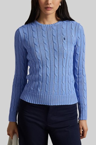 Cable-Knit Cotton Crewneck Jumper