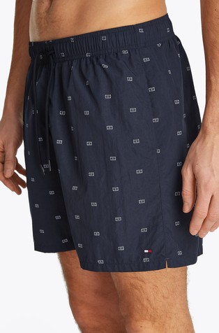 TOMMY HILFIGER Essential vzorčaste kopalke Modra - Dark Blue 3