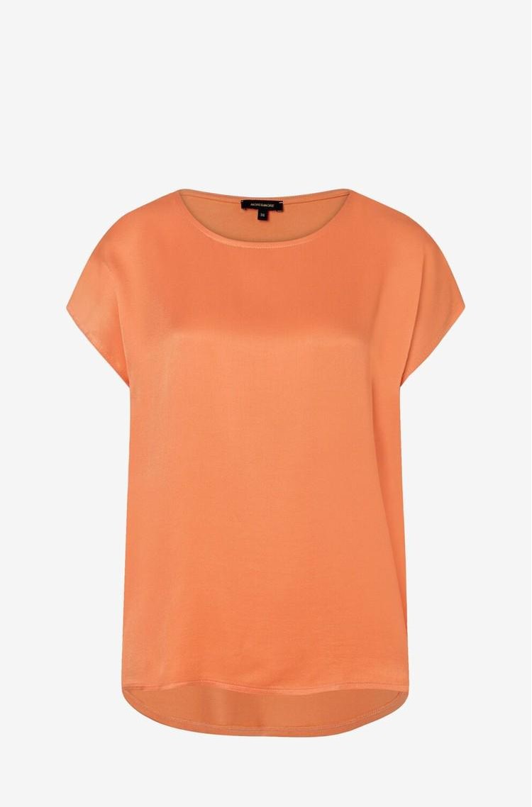 MORE &amp; MORE Bluza s satenastim sprednjim delom Oranžna - Orange 