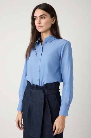 Ravna srajca iz bombažne mešanice