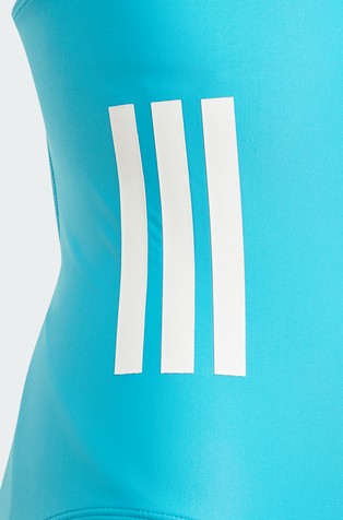 ADIDAS 3-Stripes C-Back Swimsuit Kids Lucid Cyan / White 4