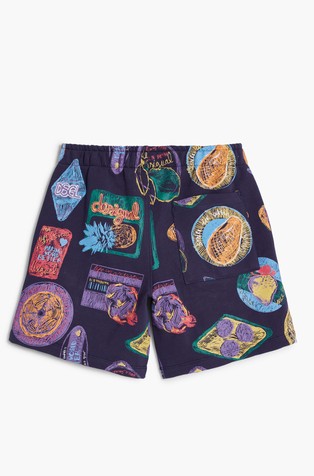 DESIGUAL Kratke hlače s potiskom Škrlatna - Purple 4
