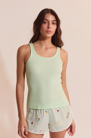 Rives bombažen zgornji del pižame brez rokavov