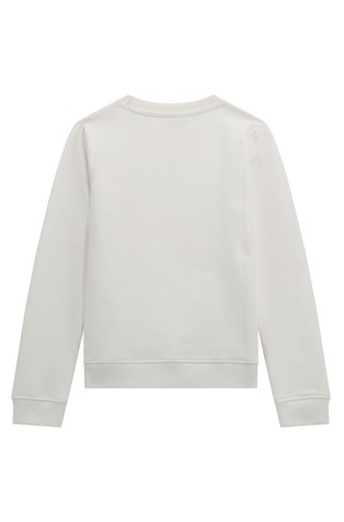 GUESS Active sweater with embroideries and rhinestones Pure White 2