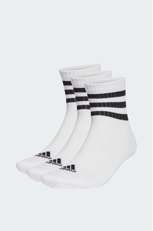 3-Stripes Cushioned Sportswear Mid-Cut Socks 3 Pairs