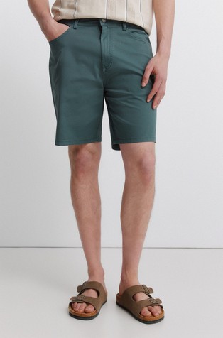 Lightweight 5-pocket washed regular fit Bermuda