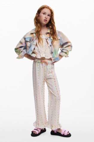 Denim jakna s tie-dye vzorcem