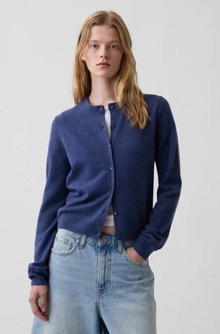 CashSoft cropped ženska pletena jopa