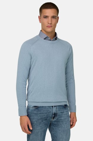 Cotton, Silk and Cashmere Crew Neck Jumper