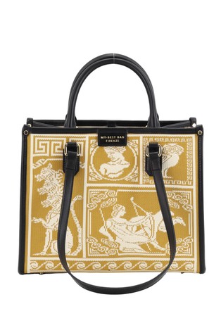 Patterned canvas tote