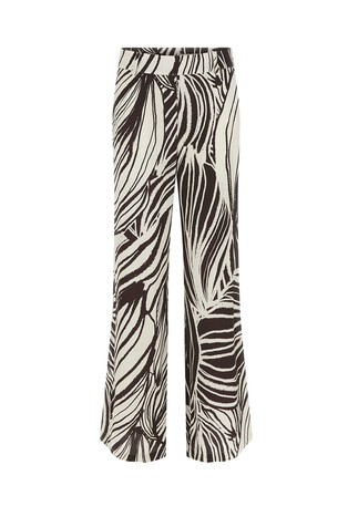 Viscose pants with zebra pattern