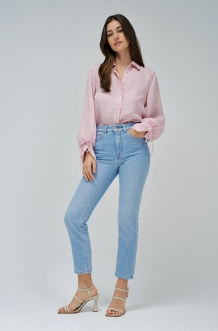 SALSA JEANS Faith Push In cropped slim fit jeans hlače Modra - Blue 4