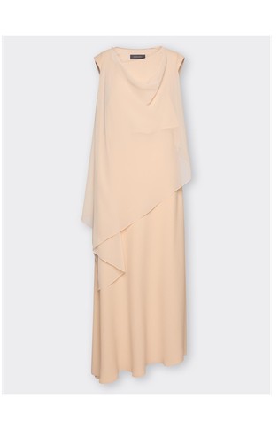 Satenasta obleka z ogrinjalom