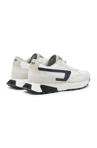 DIESEL Low-top sneakers in mesh, suede and leather White/Black 4