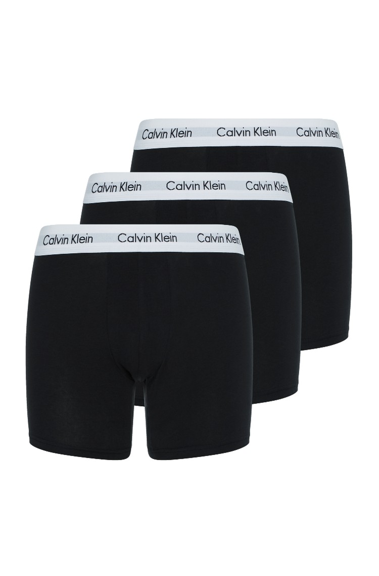 CALVIN KLEIN Paket 3 boksaric - Cotton Stretch Črna - Black 